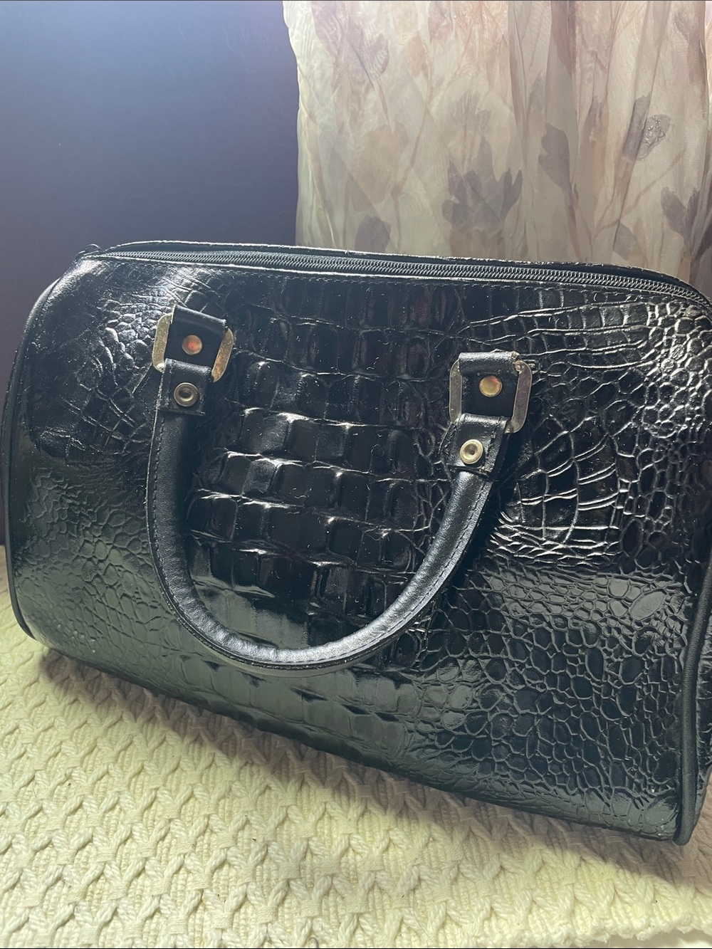 VTG JACO CROC EMBOSSED SATCHEL - Picture 4 of 14